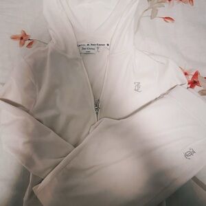 Juicy Couture Cream Hoodie and Pants Ensemble
